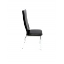 Стул ВВР Версаль черный/хром, экокожа